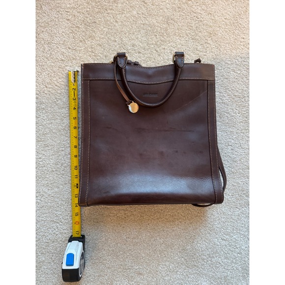 Dooney Bourke Dark Brown Leather Tote Bag Shoulder Bag Crossbody - Picture 14 of 16